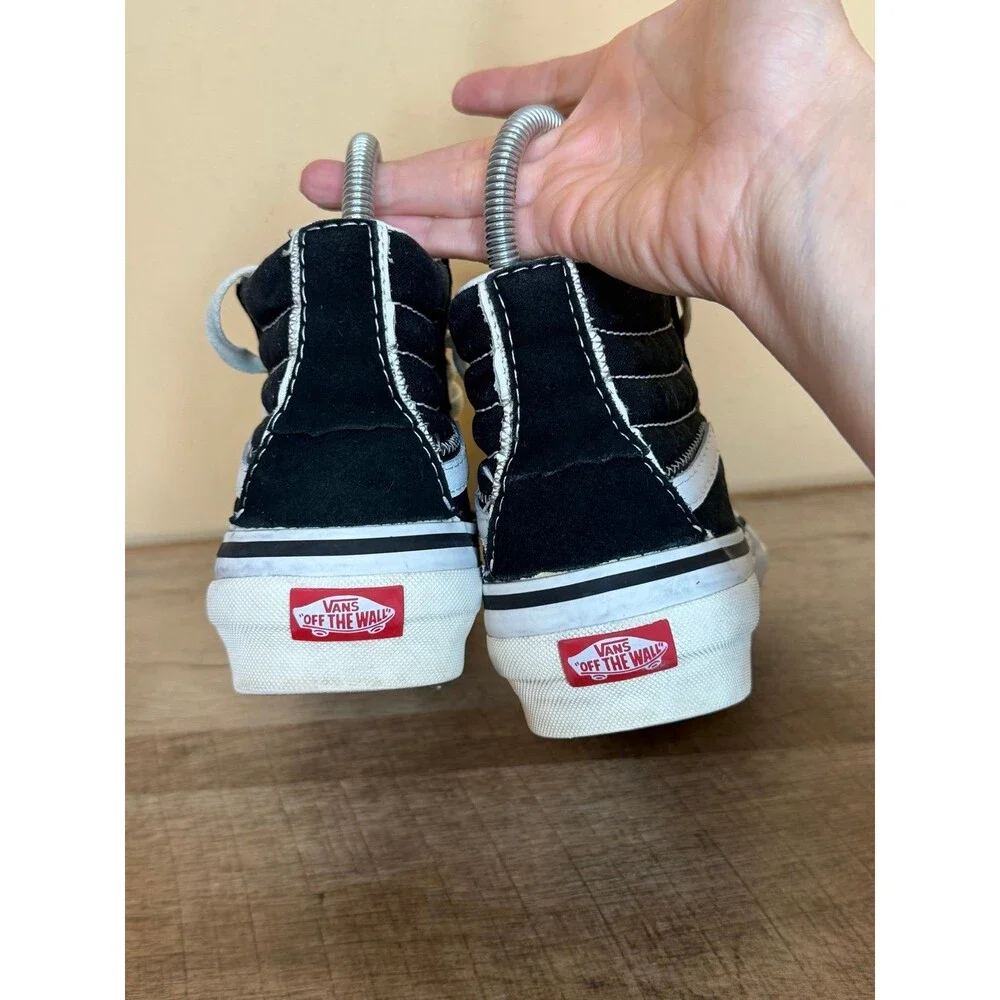 Vans Reconstruct SK8-Hi Skate Shoes Sneakers Black White womens size 8_2